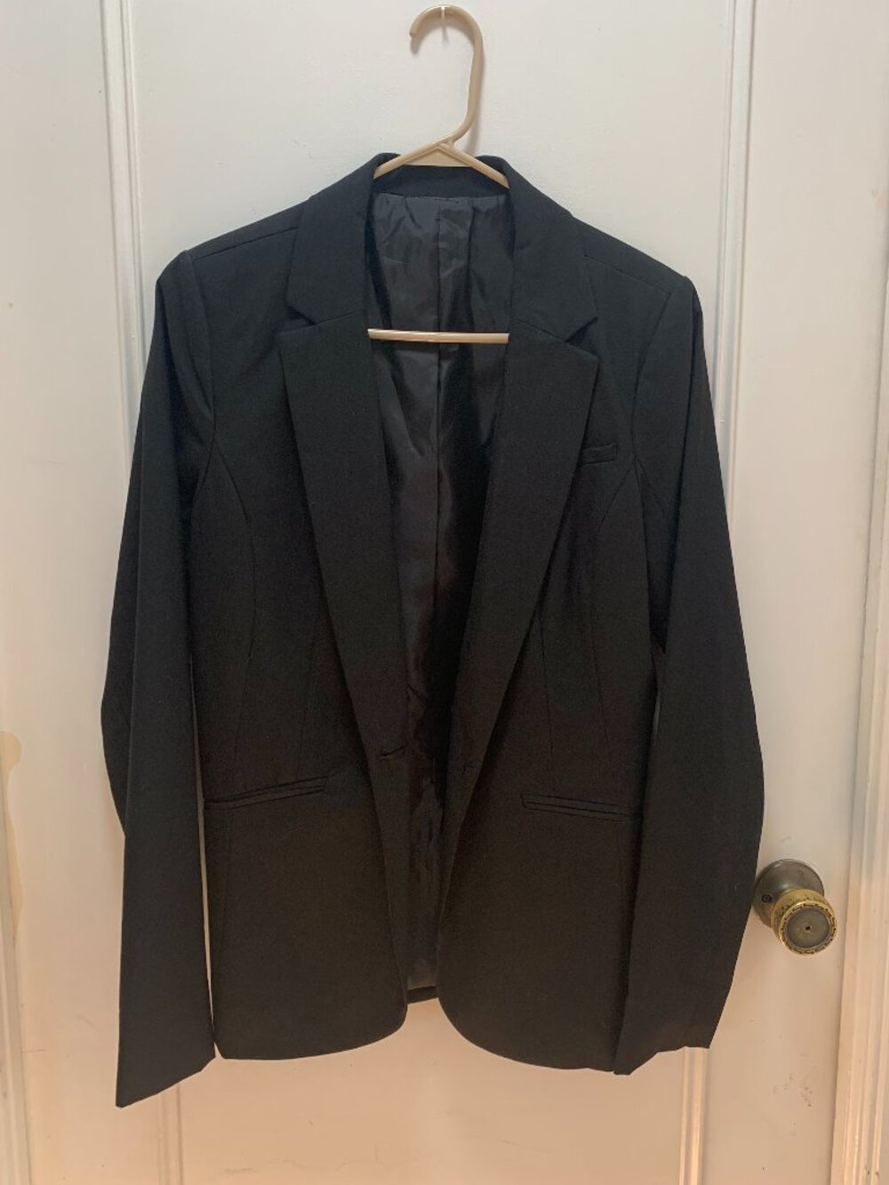 Black Longline 80s Style Women's Blazer